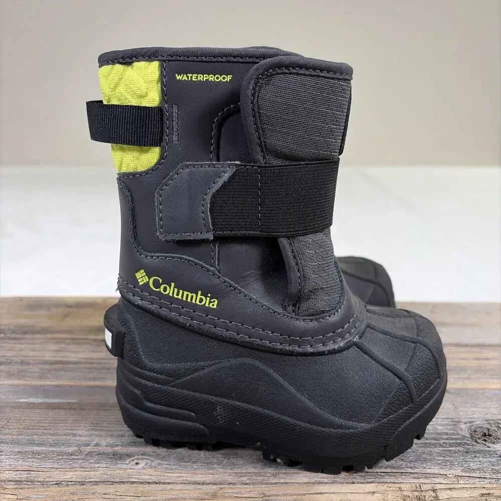Columbia Bugaboot Celsius Toddler Boots Size 6 Black/Lime Green Bnfts Charity
